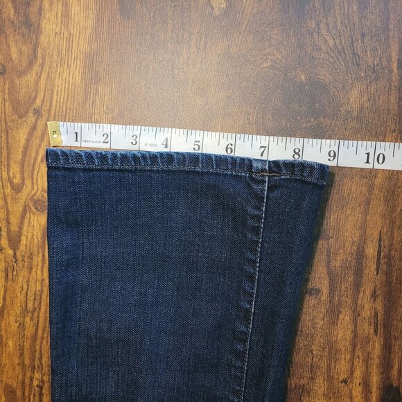Vtg GAP Jeans Women 6 R Bowery Curvy Flare Low Rise Button Flap Dark Wash Y2K - Picture 11 of 12